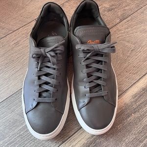 Goodman Brand Leather Gray Sneakers Mens 41